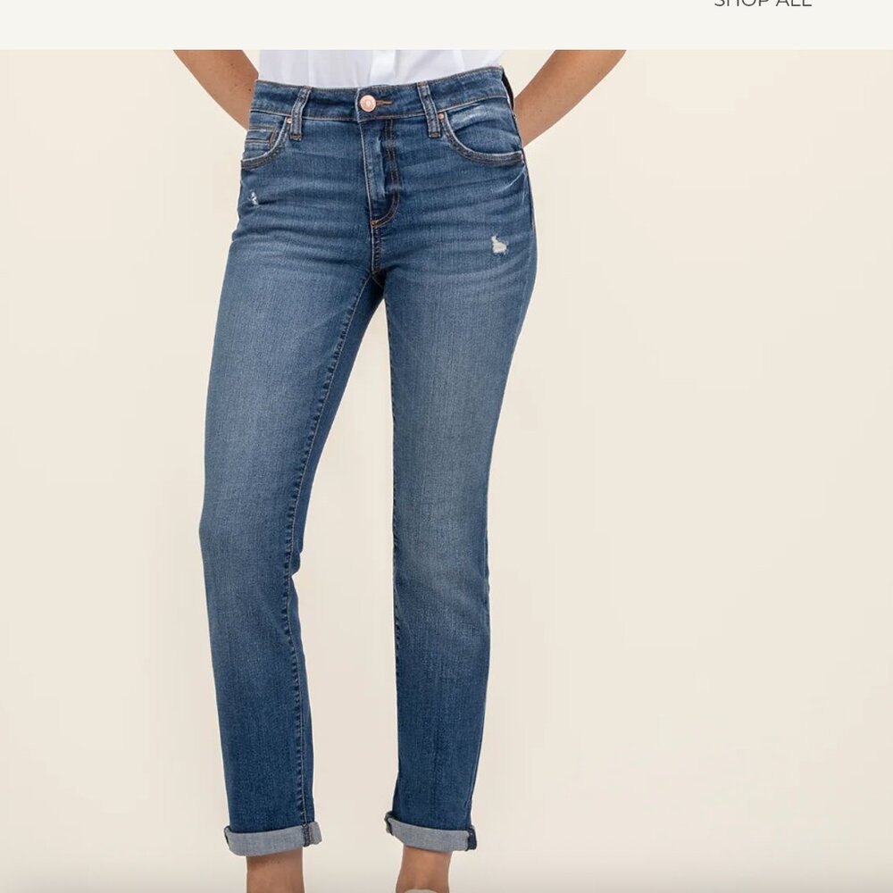 KUT Catherine Mid Rise Boyfriend Jean